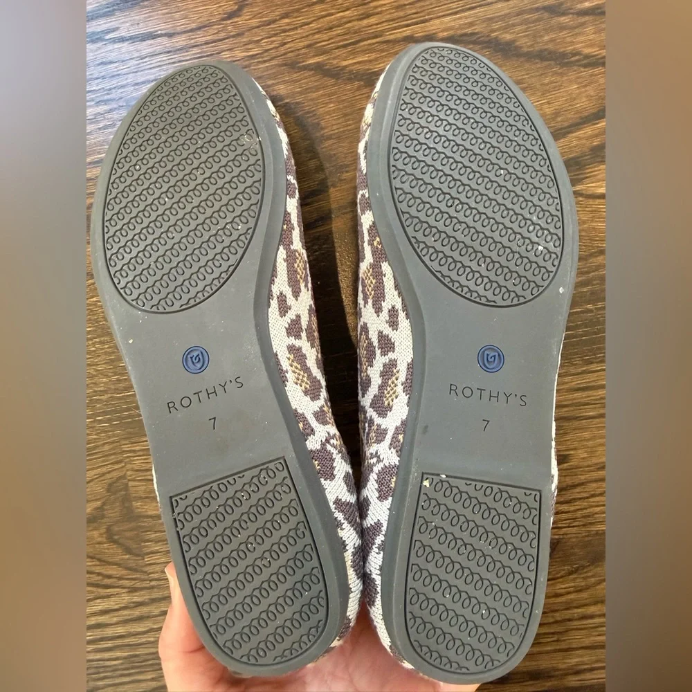 Rothy’s Mocha Spot Leopard Print Loafers – Size 7 – NWOT - spring shoe - Picture 8 of 9